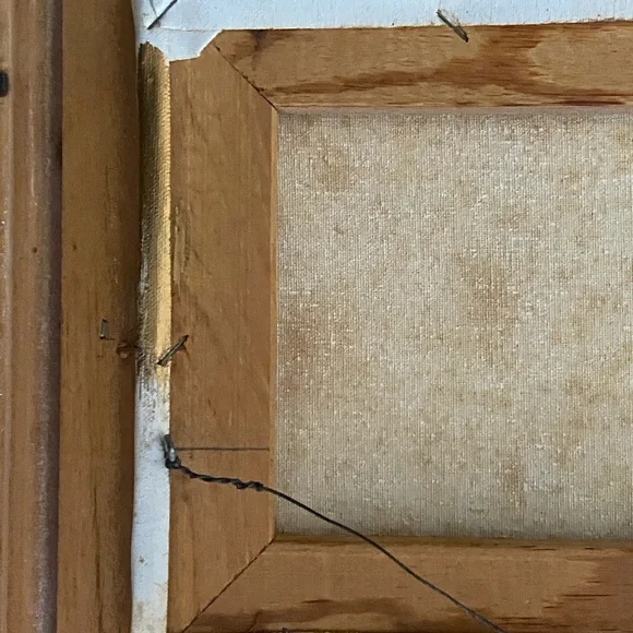 Lighthouse Beach Oil Painting MCM Oil on Canvas 1960s Retro Seagulls N Siebel - Picture 12 of 15